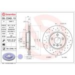 Brembo Bremsscheibe Vorderachse 09.C349.1X Brembo Bremsscheibe Vorderachse 09.C349.1X