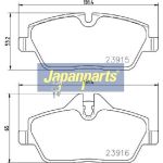 Japanparts Bremsbeläge PA-0130AF Japanparts Bremsbeläge PA-0130AF