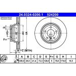 Bremsscheibe Bmw S. 1/3/X1 2.0-3.0 05-15 Power Disc 24.0324-0200.1 Bremsscheibe Bmw S. 1/3/X1 2.0-3.0 05-15 Power Disc 24.0324-0200.1