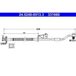 ATE Bremsschlauch 24.5248-0513.3 ATE Bremsschlauch 24.5248-0513.3