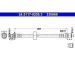ATE Bremsschlauch 24.5117-0205.3 ATE Bremsschlauch 24.5117-0205.3