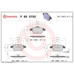 BREMBO Bremsklötze Xtra VA P 85 075X BREMBO Bremsklötze Xtra VA P 85 075X