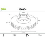 VALEO Bremsscheibe 186604 VALEO Bremsscheibe 186604