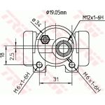 TRW Bremsrolle BWD133 TRW Bremsrolle BWD133