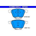 Bremsbelagsatz Volvo P. S60 10-/S80 06-/V60 10-/V70 07-/Xc70 07 13.0460-7243.2 Bremsbelagsatz Volvo P. S60 10-/S80 06-/V60 10-/V70 07-/Xc70 07 13.0460-7243.2