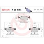 BREMBO Bremsklötze VA P 28 076X BREMBO Bremsklötze VA P 28 076X