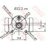 TRW Radbremszylinder BWH146 TRW Radbremszylinder BWH146