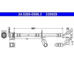 ATE Bremsschlauch 24.5265-0558.3 ATE Bremsschlauch 24.5265-0558.3