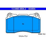ATE Bremsbelagsatz Renault Vorderachse Megane 2.0 08 13.0460-4804.2 ATE Bremsbelagsatz Renault Vorderachse Megane 2.0 08 13.0460-4804.2
