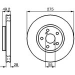Bosch Bremsscheibe Vorderachse 0 986 478 583 Bosch Bremsscheibe Vorderachse 0 986 478 583
