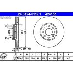 Bremsscheibe Opel P. Astra 1.2-1.8 16V 98-09 24.0124-0152.1 Bremsscheibe Opel P. Astra 1.2-1.8 16V 98-09 24.0124-0152.1
