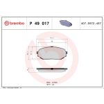 BREMBO Bremsklötze VA P 49 017 BREMBO Bremsklötze VA P 49 017