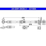 ATE Bremsschlauch 24.5291-0430.3 ATE Bremsschlauch 24.5291-0430.3
