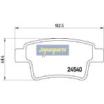 Japanparts Bremsbeläge PP-0603AF Japanparts Bremsbeläge PP-0603AF