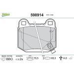Valeo Bremsbelagsatz 598914 Valeo Bremsbelagsatz 598914