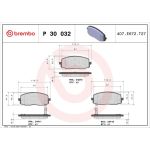 BREMBO Bremsklötze VA P 30 032