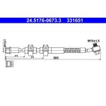 ATE Bremsschlauch 24.5176-0673.3 ATE Bremsschlauch 24.5176-0673.3