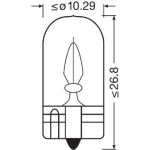2821 W3W OSRAM 12V 3W W2,1X9,5D