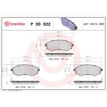 BREMBO Bremsklötze VA P 30 022
