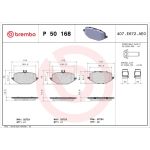 BREMBO Bremsklötze HA P 50 168 BREMBO Bremsklötze HA P 50 168
