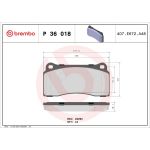 BREMBO Bremsklötze VA P 36 018 BREMBO Bremsklötze VA P 36 018