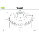 VALEO Bremsscheibe 186805 VALEO Bremsscheibe 186805
