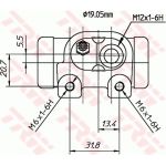 TRW Radbremszylinder BWD307T TRW Radbremszylinder BWD307T