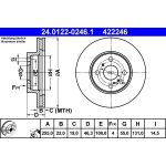 Bremsscheibe Toyota P. Yaris 1.0 05 24.0122-0246.1 Bremsscheibe Toyota P. Yaris 1.0 05 24.0122-0246.1