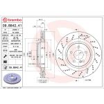 15 482 052 Bremsscheibe HA 09.B842.41 15 482 052 Bremsscheibe HA 09.B842.41