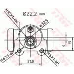 TRW Radbremszylinder BWH374 TRW Radbremszylinder BWH374