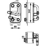 MAHLE Ölkühler, Automatikgetriebe CLC 43 000P MAHLE Ölkühler, Automatikgetriebe CLC 43 000P
