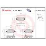 BREMBO Bremsbelagsatz, Scheibenbremse P 30 067E