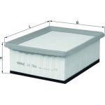 LX 1568 MAHLE Luftfilter LX 1568, Filtereinsatz, 207 x 169 x 79,5 mm – u. a. für Peugeot Partner Großraumlimousine (5_, G_), Kasten/Großraumlimousine (5_, G_), Pritsche/Fahrgestell (5_, G_) – OE Nummer 1427J6 - l LX 1568 MAHLE Luftfilter LX 1568, Filtereinsatz, 207 x 169 x 79,5 mm – u. a. für Peugeot Partner Großraumlimousine (5_, G_), Kasten/Großraumlimousine (5_, G_), Pritsche/Fahrgestell (5_, G_) – OE Nummer 1427J6 - l
