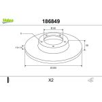 VALEO Bremsscheibe 186849