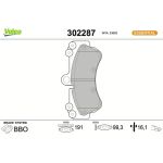 Valeo Bremsbelagsatz 302287 Valeo Bremsbelagsatz 302287