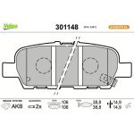 301148 Valeo Bremsbelagsatz 301148 301148 Valeo Bremsbelagsatz 301148