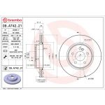 Brembo Bremsscheibe Hinterachse 09.A742.21 Brembo Bremsscheibe Hinterachse 09.A742.21