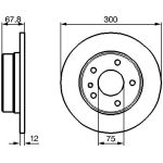 Bosch Bremsscheibe Hinterachse 0 986 478 322 Bosch Bremsscheibe Hinterachse 0 986 478 322