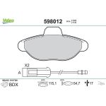 VALEO Bremsbeläge 598012 VALEO Bremsbeläge 598012