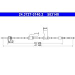 ATE Seilzug, Feststellbremse 24.3727-3140.2 ATE Seilzug, Feststellbremse 24.3727-3140.2