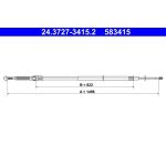 ATE Seilzug, Feststellbremse 24.3727-3415.2 ATE Seilzug, Feststellbremse 24.3727-3415.2