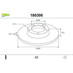 Valeo Bremsscheibe 186306 Valeo Bremsscheibe 186306