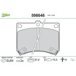 Valeo Bremsbelagsatz 598646 Valeo Bremsbelagsatz 598646