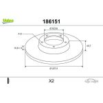VALEO Bremsscheibe 186151