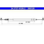 ATE Handbremsseil 24.3727-0326.2 ATE Handbremsseil 24.3727-0326.2