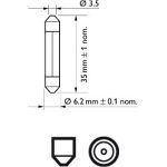 12848CP PHILIPS Soffittenlampe 12 V 3 W SV6, ohne ECE-Zulassung - 12848CP - l 12848CP PHILIPS Soffittenlampe 12 V 3 W SV6, ohne ECE-Zulassung - 12848CP - l