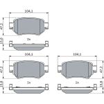 Bremsbelagsatz 0 986 460 010 Bremsbelagsatz 0 986 460 010