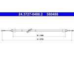 ATE Handbremsseil 24.3727-0488.2 ATE Handbremsseil 24.3727-0488.2