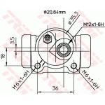 BWF151 TRW Radbremszylinder BWF151 BWF151 TRW Radbremszylinder BWF151