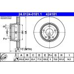 Bremsscheibe Bmw S. 5 2.0-2.5 03-10 24.0124-0181.1 Bremsscheibe Bmw S. 5 2.0-2.5 03-10 24.0124-0181.1